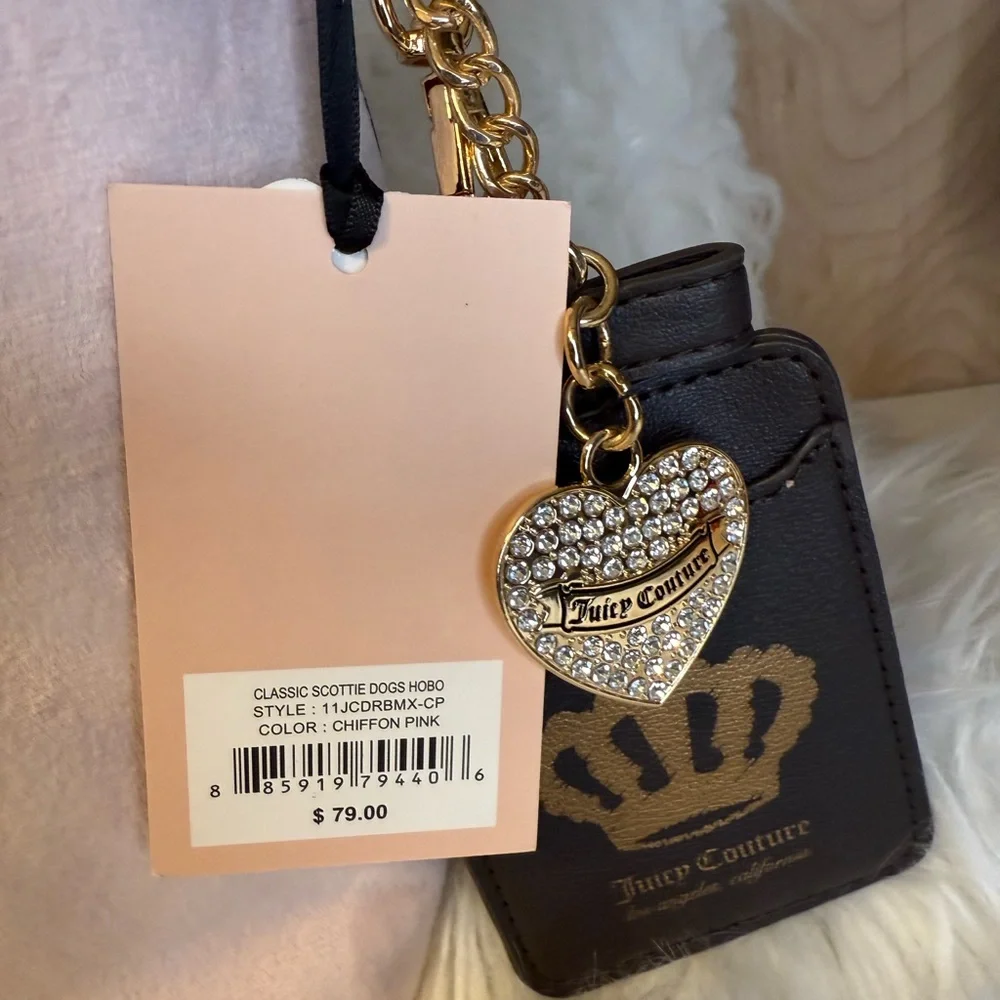 Juicy Couture 🐾 Classic Scottie Dog Shoulder Bag + Lollipop Charm + Card Holder - Picture 4 of 8